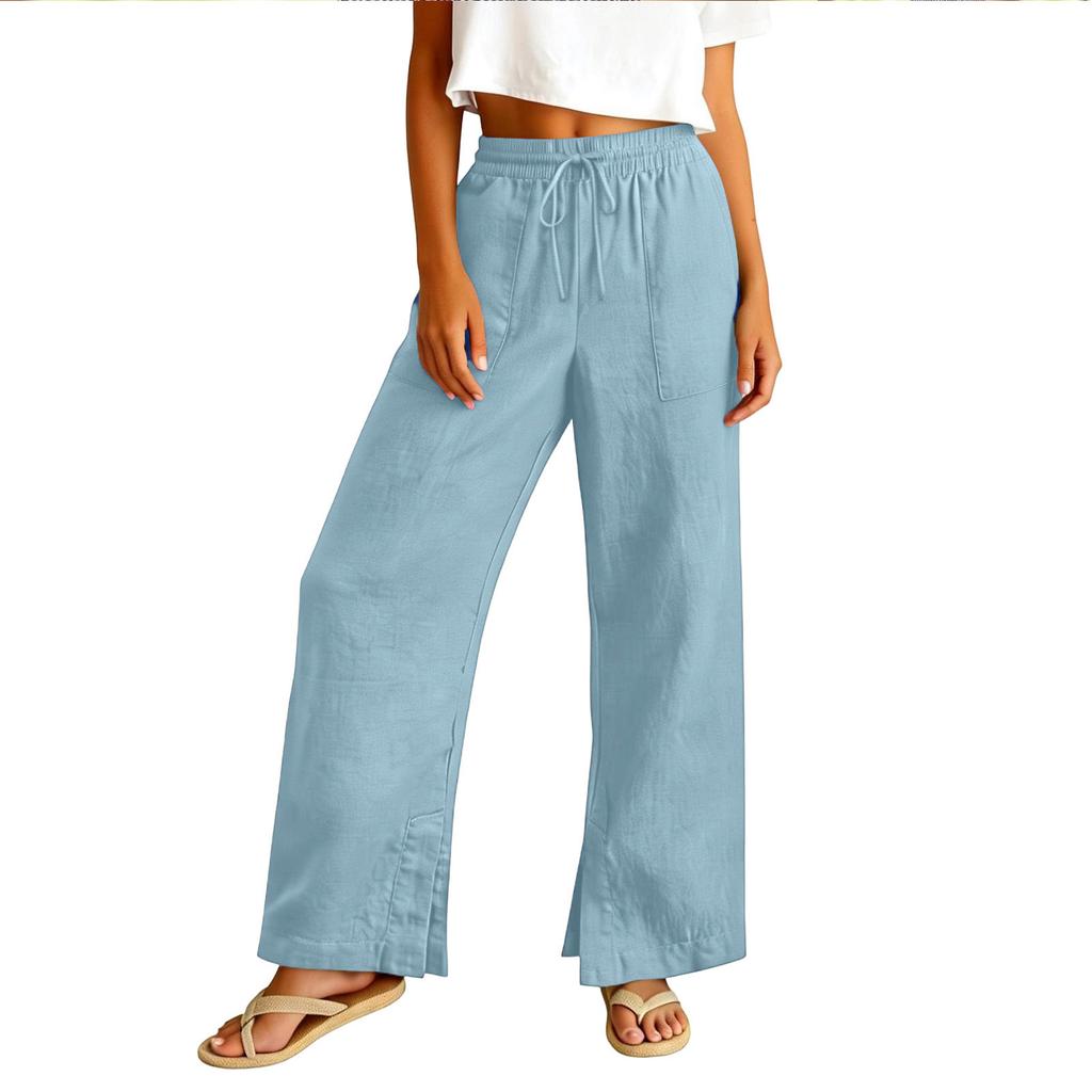Women'S Sports Fitness Pants Casual Loose Elastic Jogging Pants Straight Wide Leg Pants Casual Pants Yoga Pants