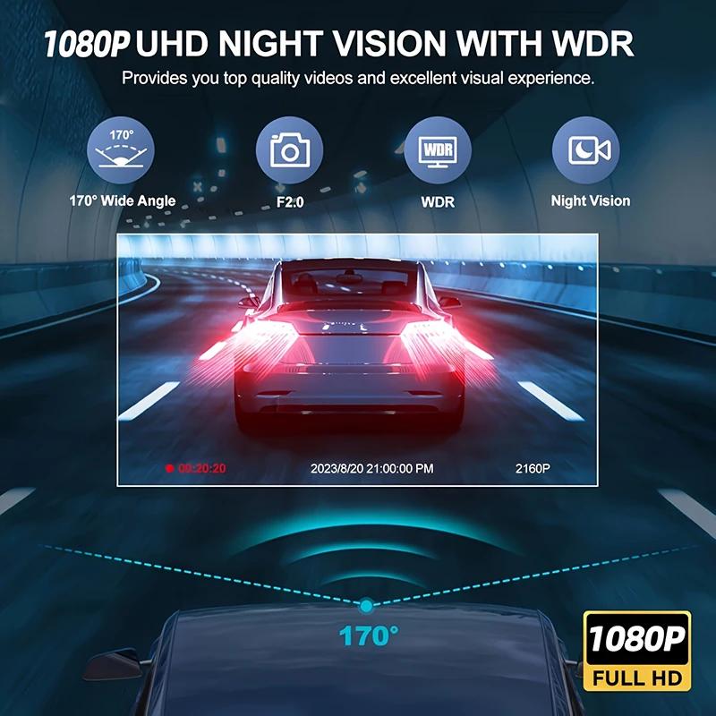 Dash Cam 2/3 Channel Car Black Box WiFi DVR HD 1080P Video Front Built-in and Rear Camera W/IR Night Vision car accessories