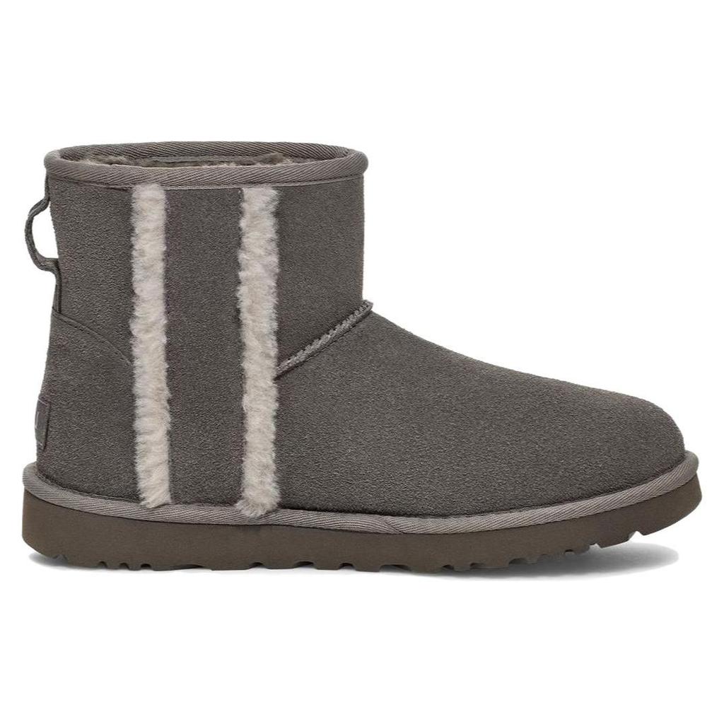UGG Classic Mini Round Toe Short Snow Boots Women Boots Gray 1153473-CHRC