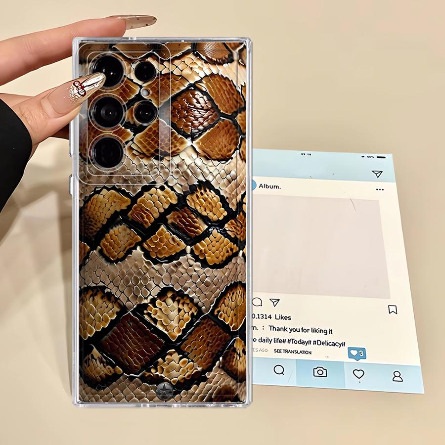 Snake Pattern Phone Cover Case for Samsung Galaxy S26 S24 S25 Edge S21 S22 FE S23 Ultra Note 20 Ultra 10 S20 Plus