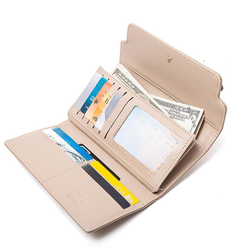 Wallet PU Printed Buckle Multifunctional Women's Handbag