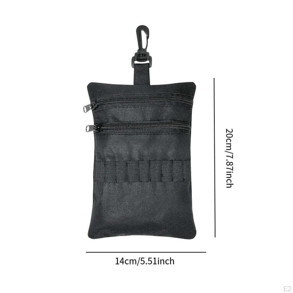 Golf Tee Pouch Ball Bag Accessories Organizer Lightweight Carrying with Clip
