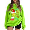 Women's Christmas Printed Flannel Sweatshirt Top