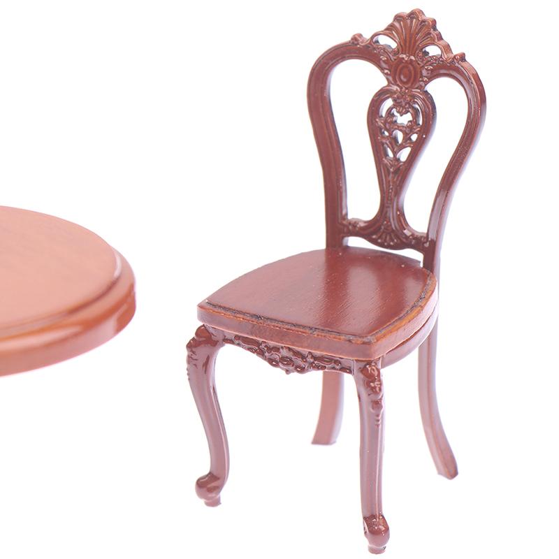 1/12 Wood Dollhouse Miniature Wooden Furniture Miniature Round Stool/Table