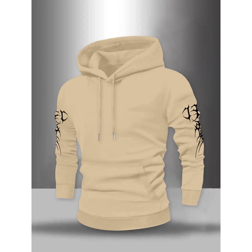 American Men's Fashionable Casual Sports Hooded Sweatshirt, Street Fashion Multifunctional Top Hooded Sweatshirt