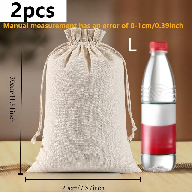 Canvas Drawstring Bag, Versatile Cotton & Linen Storage for Rice, Grains, Outdoor Travel, Shopping & Gifts, Retail Equipment
