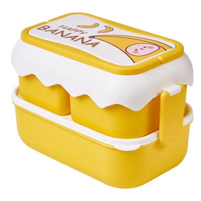 Lunch Storage Box Useful Multi-grid Design Eco-friendly Cartoon Bento Container Tableware for Office