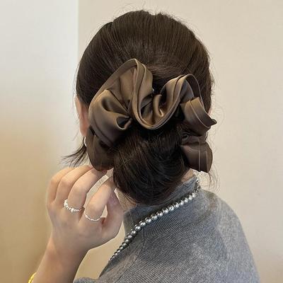 Élégant élastique pour cheveux de style français: Chouchou queue de cheval gros intestin durable, exquis, sans dommage