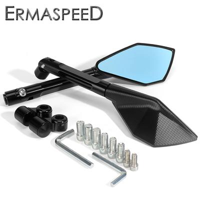 Full CNC Aluminum Motorcycle Rear View Mirrors 8MM 10MM Universal Anti-glare Side Mirrors For Z900 Z750 Z650 MT09 MT07