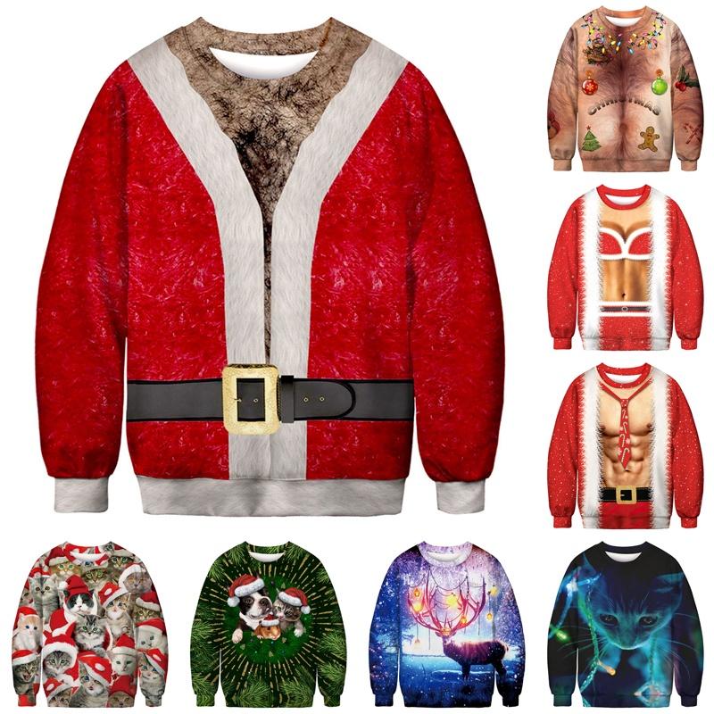 Festive Men's Christmas 3d Graphic Print Pullover Hoodie Sweatshirt With Soft Material