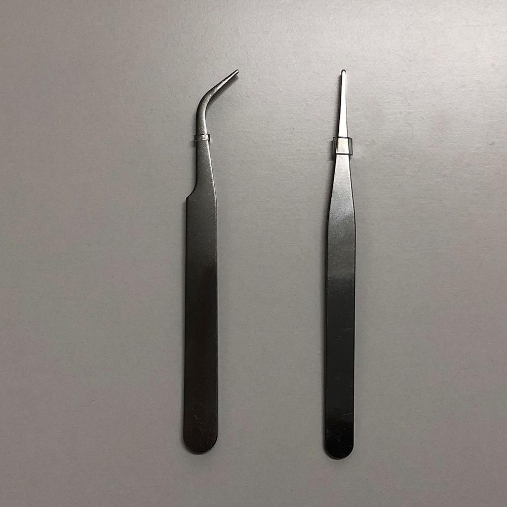 For Picking Up Parts 2pcs Tweezers Anti-magnetic Dismantling