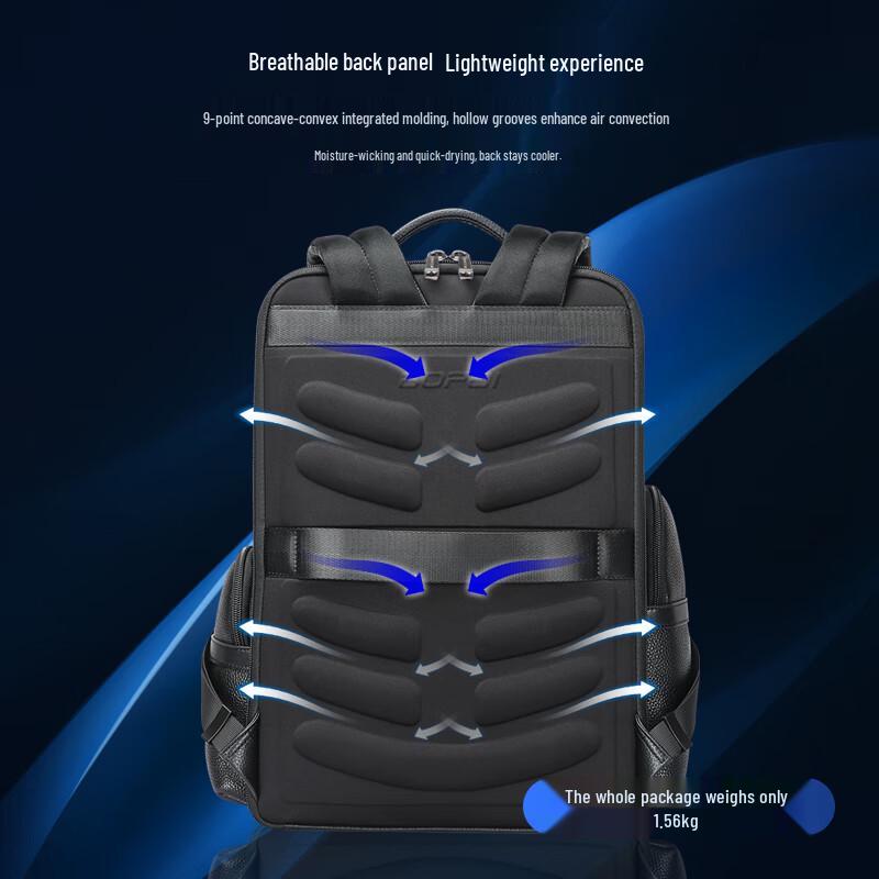 Pánský kožený cestovní batoh Bopai na notebook 16 palců