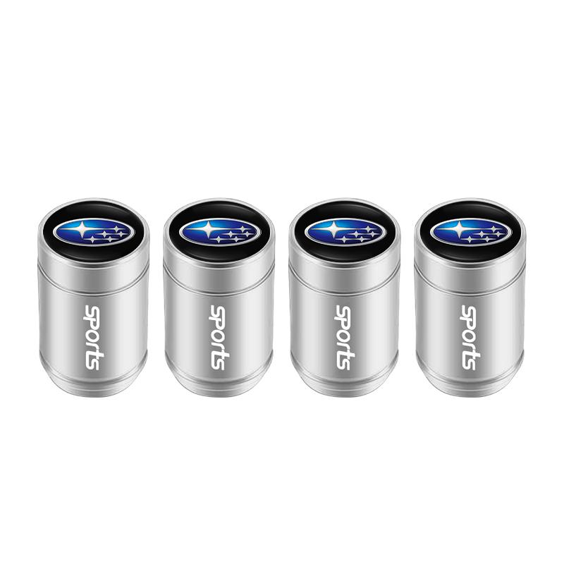 4pcs Car Tire F75 Valve Caps Waterproof Dust Covers Accessories For Subaru STI XV Forester BRZ Outback Smart Impreza WRX 2006 Ascent
