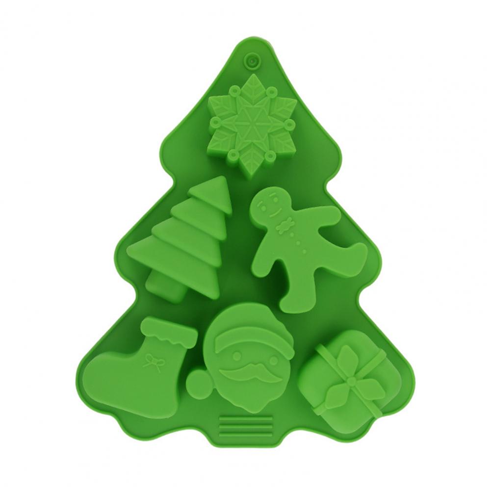 Гибкая рождественская форма для мыла Пищевая рождественская форма Праздничные рождественские силиконовые формы для мыла и кексов для DIY мыла ручной работы