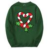 Christmas Hoodies Candy Cane Heart Hip Hop Fleece Round