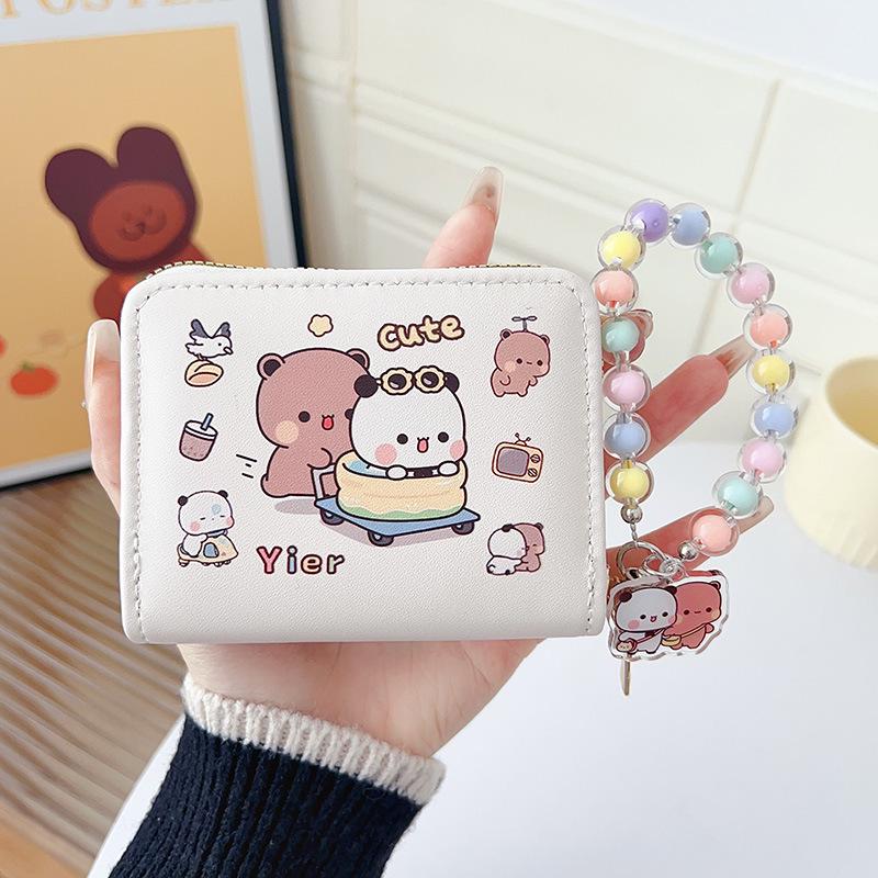 Cartoon Card Holder & Wallet: Cute Gift for Women & Students, Portable Storage Bag with Hanging Ornament