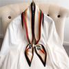 Long small silk scarf women's spring, autumn and summer black neck protection scarf with shirt streamer ribbon belt thin scarf