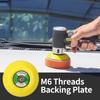SI FANG 2Pcs 3" Hook and Loop Backing Pads for Orbital Sander M6 Threads Polishing Buffing Plate for Dual Action Car Polisher