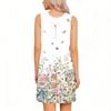 Sleeveless Floral Print Dress for Women with Tearable Shoulder Design Suitable for Postoperative Use and Daily Wear
