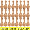 Mini Wooden Spoons Short Handle Coffee Tea Sugar Spoons Dinner Party Dessert Scoops Kitchen Tableware Spice Condiment Spoon