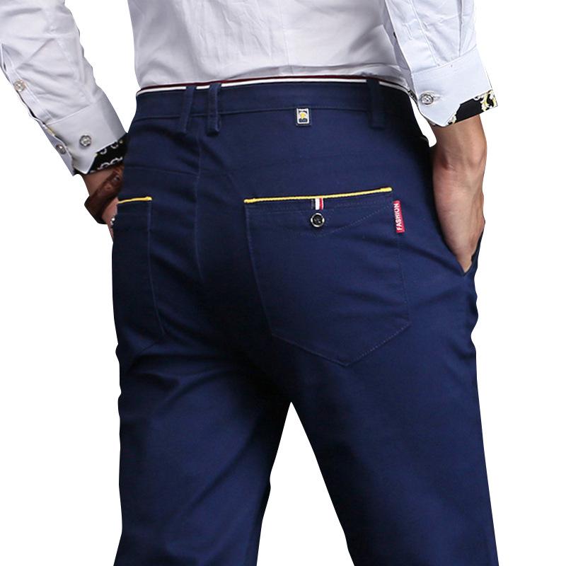 

Men s Slim Stretch Cotton Business Casual Pants 32 небо синє кольору