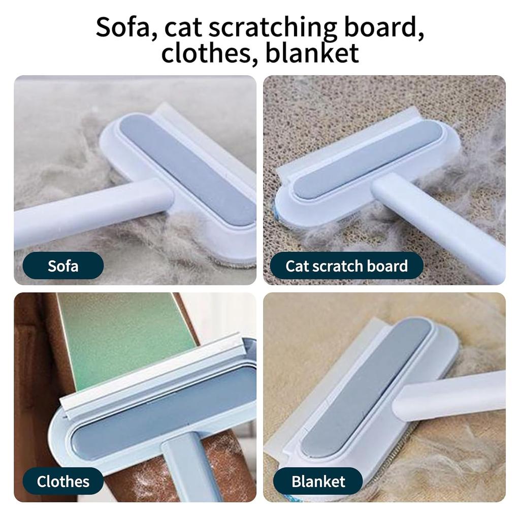 4-in-1 Pet Hair Remover Broom – Multifunctional Brush for Carpets, Rugs, Couch, Tile & Window Screens – Easy Clean Tool with Handle