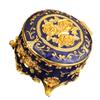 Retro Metal Enamel Jewelry Holder Elegant Desktop Decorative Box With Spacious Interior For Gemstones Storage