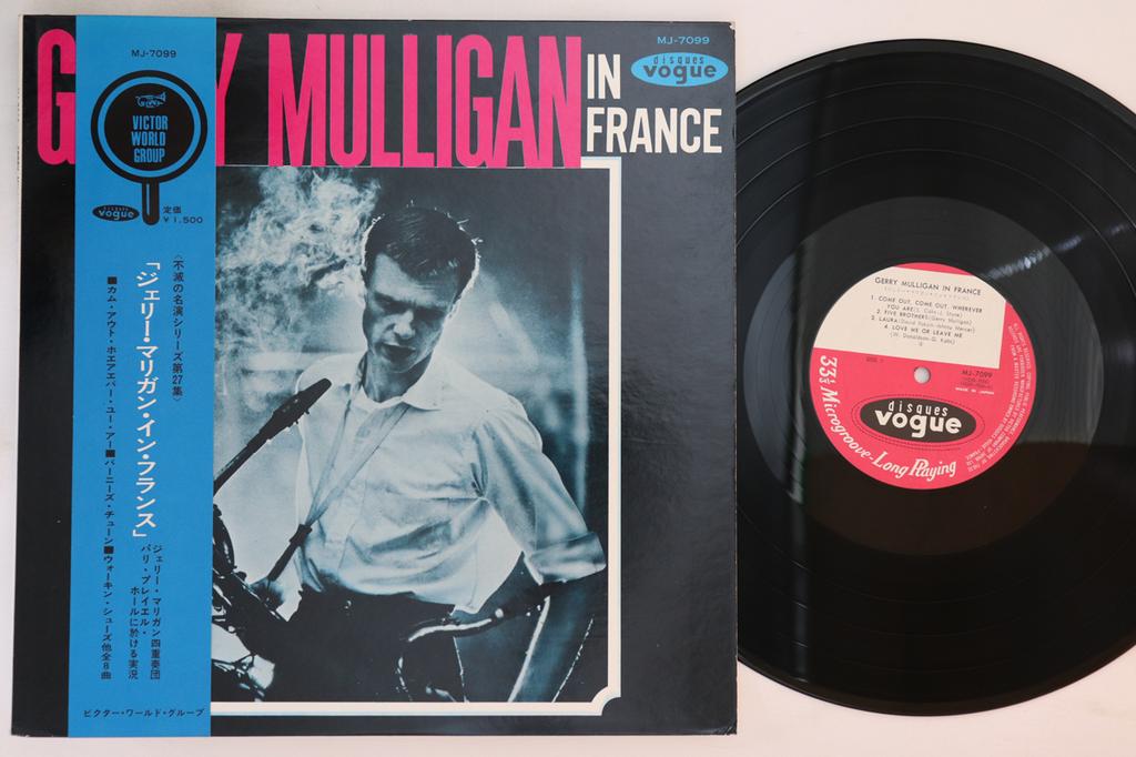LP Record GERRY MULLIGAN - Gerry Mulligan In France MJ7099 VOGUE Japan Obi Jazz Used