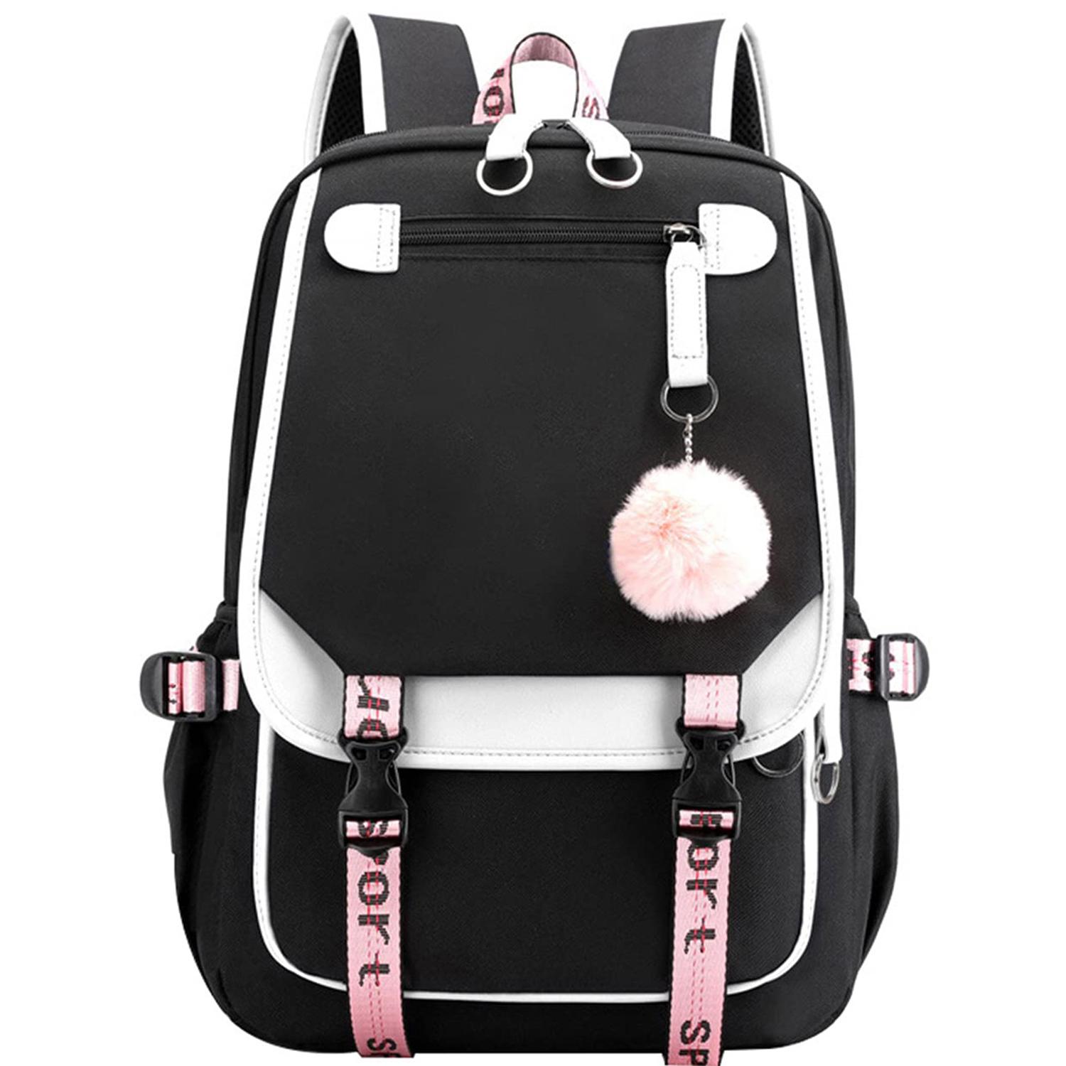 

Водонепроницаемый школьный рюкзак для девочек-подростков объемом 20 л – вместительная сумка для книг с эргономичным дизайном и отделением для ноутбука 46*29*16cm чёрный