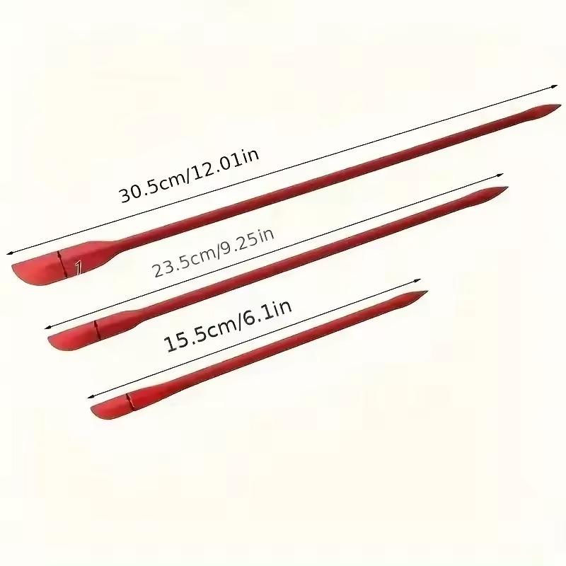 3PCS Dual-Ended Silicone Mini Scraper Set – Long Handle & Heat Resistant, Ideal for Baking, Jam Scraping & Daily Kitchen Use