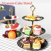 1set Cake Stand 3 Layers Wedding Cake Plate Stand Dessert Fruits Vegetable Placed Tool Wedding Birthday Party Cupcake Stand