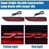 Rear Bumper Reflector Fog Brake Driving Tail Turn Signal Light Red Amber LED for Honda CRV 2007 2008 2009 Plastic Red Lens 1 Pair