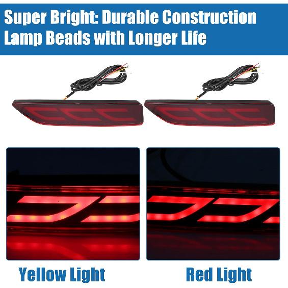 

Задний бампер Светоотражатель Противотуманная фара Стоп-сигнал Габаритный огонь Указатель поворота Красный Янтарный Светодиод для Honda CRV 2007 2008 2009 Пластик Красный рассеиватель 1 пара