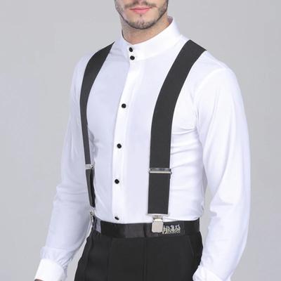 Zware kwaliteit Grote Maat Bretels voor Mannen Werk Buiten 2 Inch Breed X Rug 4 Sterke Clips Verstelbare Elastische Broekbretels Riemen