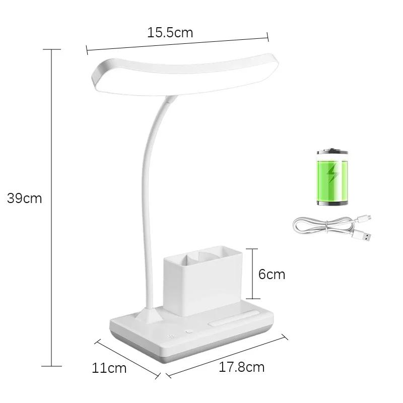 

USB светодиодная настольная лампа, 3 цвета, защита глаз, студенческая лампа для чтения книг, ночник для спальни, прикроватное учебное общежитие 0-5W