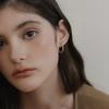 [Worn by Celebrity] Bubble Link Hoop Earrings EC3133