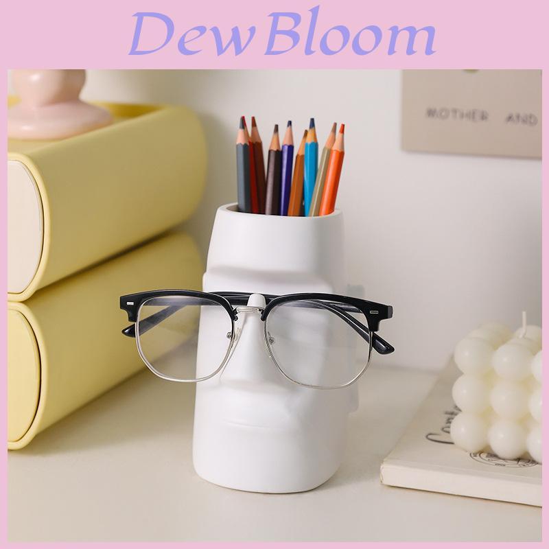Moai Statue Eyeglass Holder Desktop Organizer With Multifunctional Storage For Home Office Decor