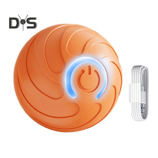 

Катающийся мяч для домашних животных со светодиодной подсветкой, снятие скуки и стресса, умный интерактивный прыгающий мяч для кошек и собак, перезаряжаемый через USB, электрический автоматический движущийся трясущийся мяч оранжевый