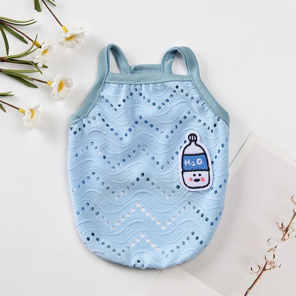 Mesh Breathable Sphynx Cat Clothes Clothing Summer Pet Camisole Vest for Cats Gotas Kitten Garfield Dog Shirts Mascotas Apparel
