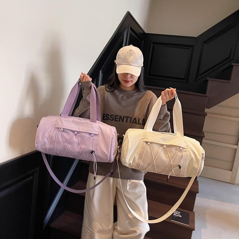 Korean Style Travel Luggage Bag Large Capacity Waterproof Gym Bag Carrying Single Shoulder Duffel Bag Short-distance Travel