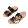 Fashion 2025 Summer Open Toe Women's Slippers Fashion Outdoor Metal Decoration Casual New Plus Size Best Seller Flat Slippers Zapatos