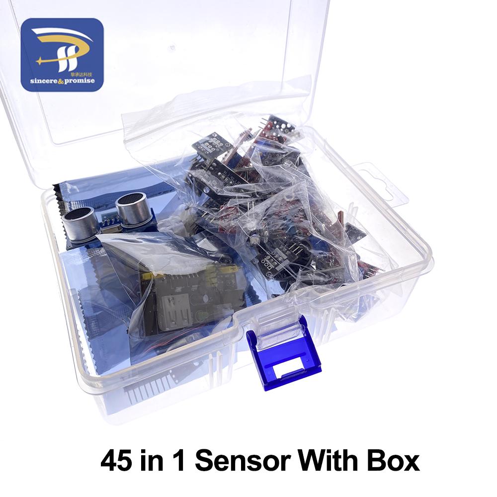 45 in 1 Sensormodule 16 Arten Starter-Kit für Arduino Raspberry Pi Besser als 37 in 1 Mit Box DIY UNO R3 MEGA2560 Ersatzsensoren2
