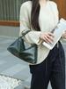 Borsa a tracolla da donna in vera pelle di grande capacità - Nuova borsa a forma di raviolo casual da pendolare 2025