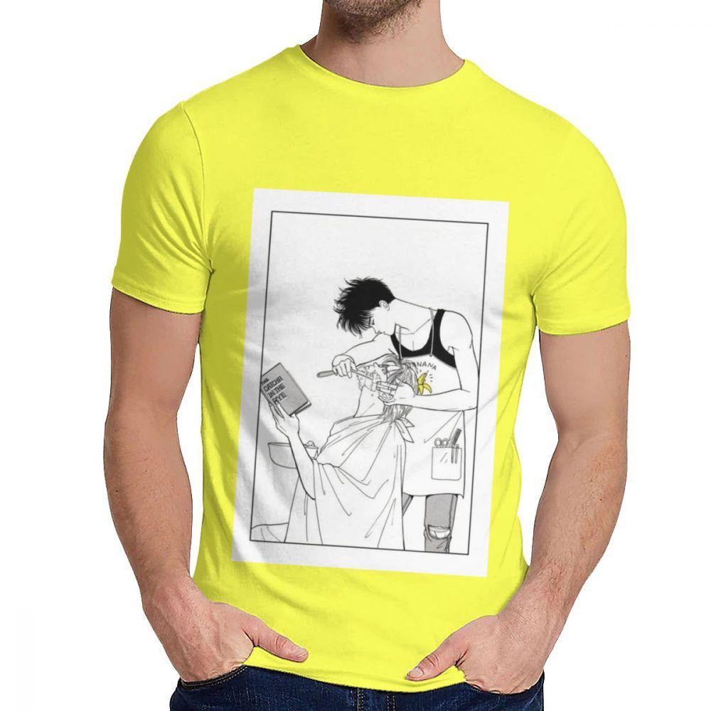 Harajuku Fish Anime Japanese Crime Ash Eiji Manga T Shirt For Man Crazy Organic Cotton