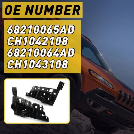 Bumper Bracket For 2014-2018 Jeep Cherokee Front Driver&Passenger Side Lower