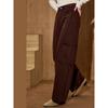 Coolhut Retro High-Waisted Slimming Loose Wide-Leg Cargo Pants Autumn and Winter Women's Jeans Scimitar