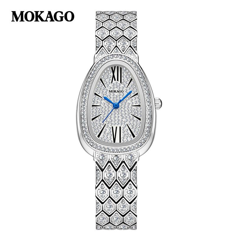 Mokgao High Design Diamond Snake Pattern Women s Quartz Watch