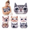 3D 40CM Cat Dog Head Pillow Cushion Crystal Velvet Car Seat Cushion  Multipurpose