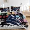 Michael Jackson Artistische Entwicklung Druck 3-teiliges Bettwäsche-Set Bettbezug mit 2 Kissenbezügen Heim-Geburtstagsgeschenk