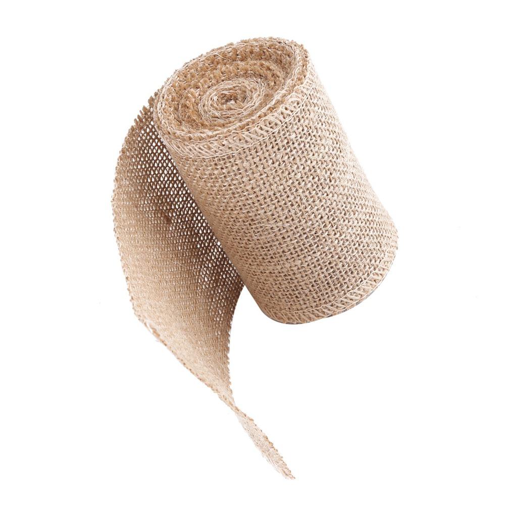 Yellow Jute Roll 3Meter Burlap Fabric Webbing Burlap Roll Craft Projects